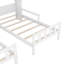 Lit plateforme avec tête de lit en forme de maison et table de chevet intégrée-492856827