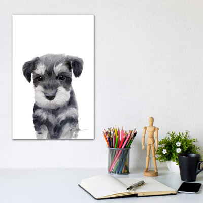 " Miniature Schnauzer Puppy " by Watercolor Luv