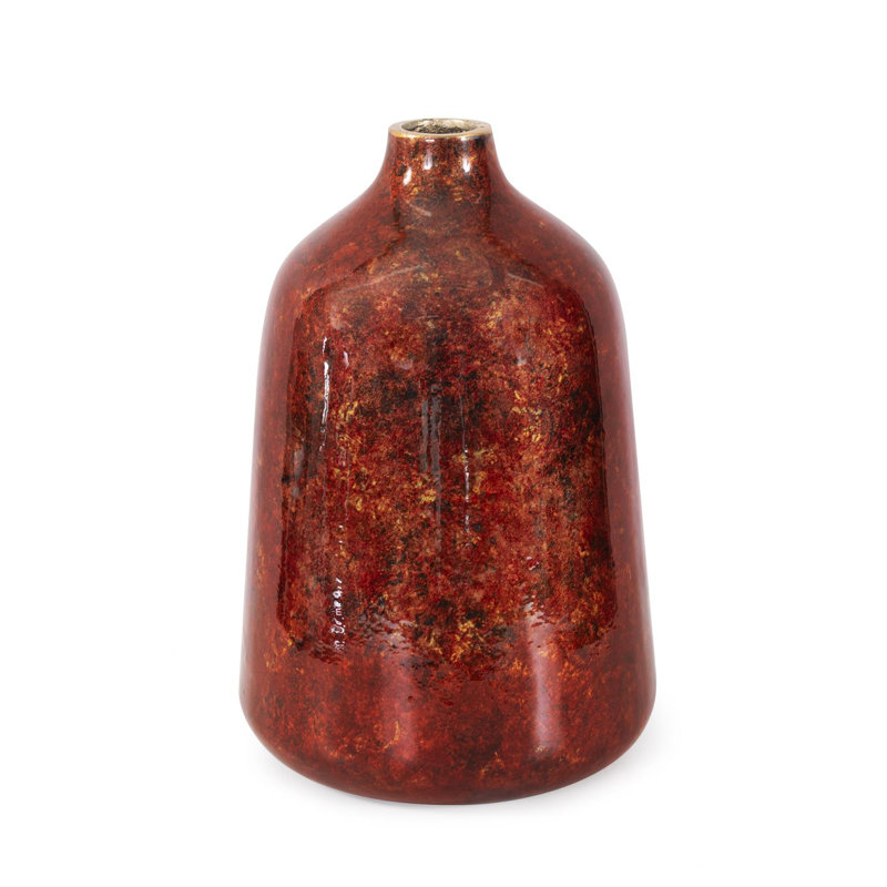 Sharma Crimson Gold Slanted Vase Large
