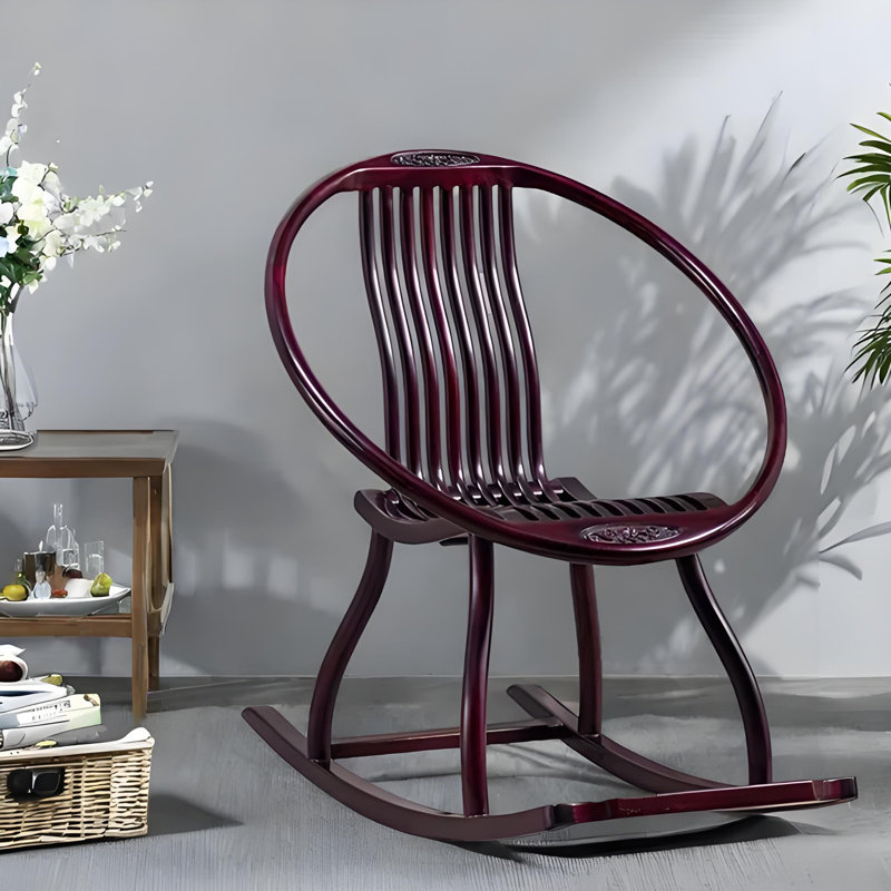 Chaise berçante de détente en bois de santal