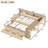 Twin Size Daybed With Trundle,Wood Daybed Frame With Storage Drawers,Side Shelves And Desk,Golden.-976471037-976471010