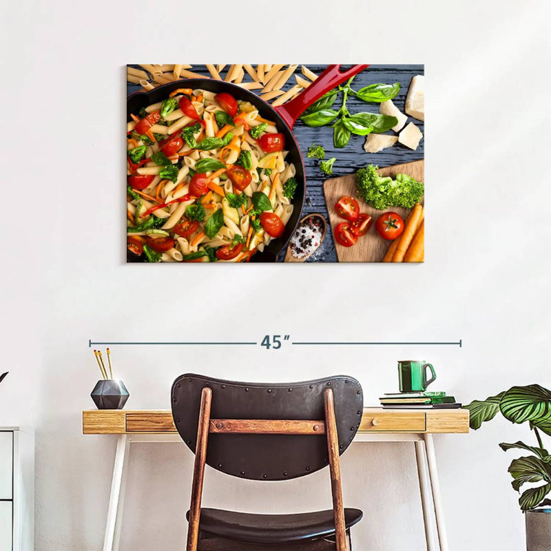 Yarlin Spring Vegetables Pasta, 24" H x 36" W