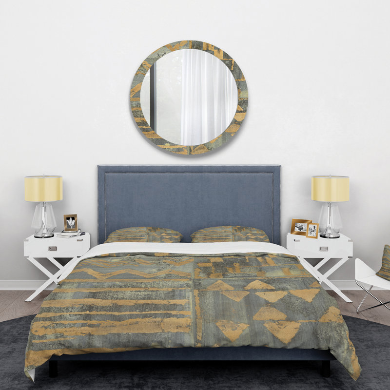 Polyester Weave / Muslin Abstract Duvet Cover, King Duvet Cover + 2 Shams
