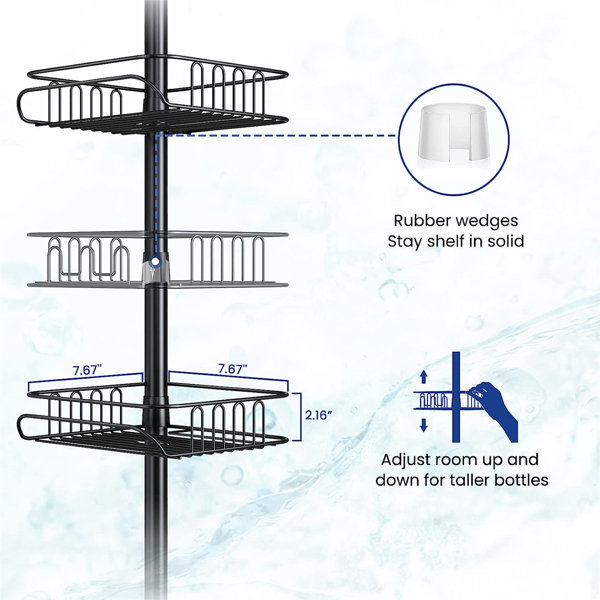 Rebrilliant Dorwarth Free-standing Stainless Steel Shower Shelf