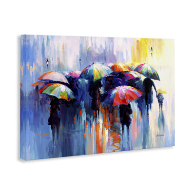 Memories Beneath Rain Canvas by Leon Devenice