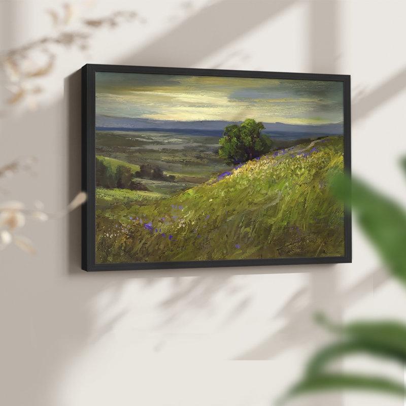 Chemin vers le haut Windy Hill - reproduction encadrée - réversible, H 16 po x l 20 po, Noir, noir, noir, noir