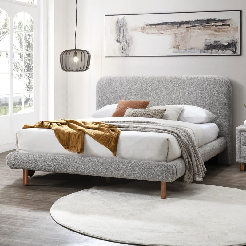 Lit plateforme tapissier Cleo, Grand