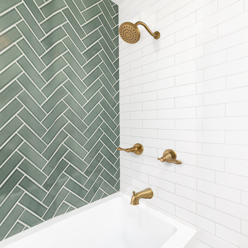 Oakmont Faucet Tub & Shower with Valve, Brushed Gold