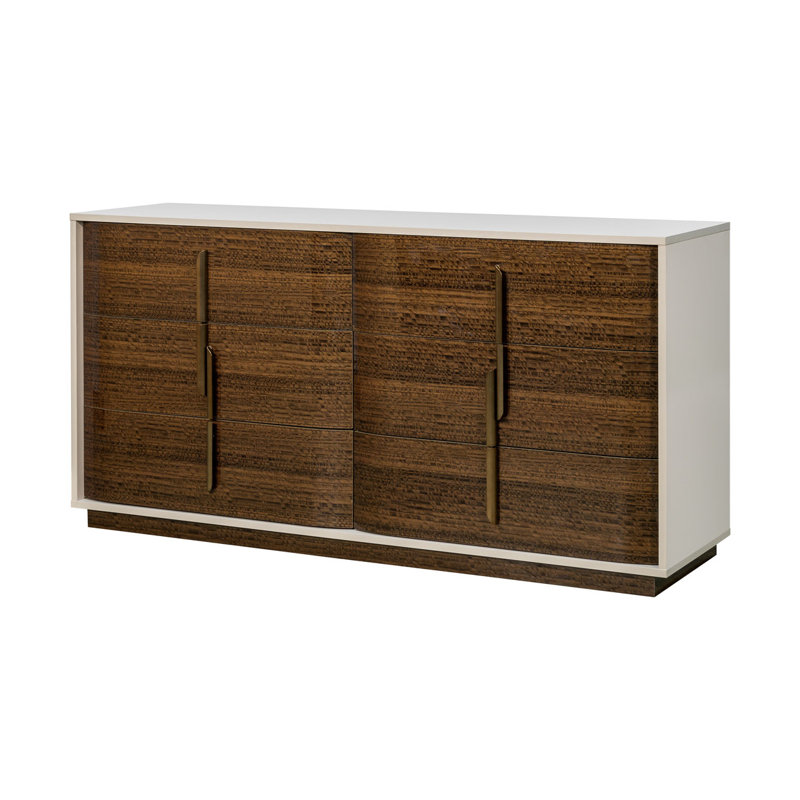 Pavira Walnut 6 - Drawer Dresser