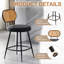 Tabouret de comptoir avec dossier en rotin-573548126-595615737