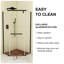 Cabine de douche d'angle semi-sans cadre 36 "x 72"-94573375