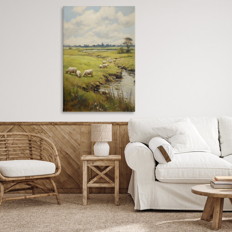«Grazing Sheep Countryside» par Petal Prints Design, H 45 po x l 30 po