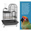 Nickelson Deluxe Parrot Bird Cage with Play Top
