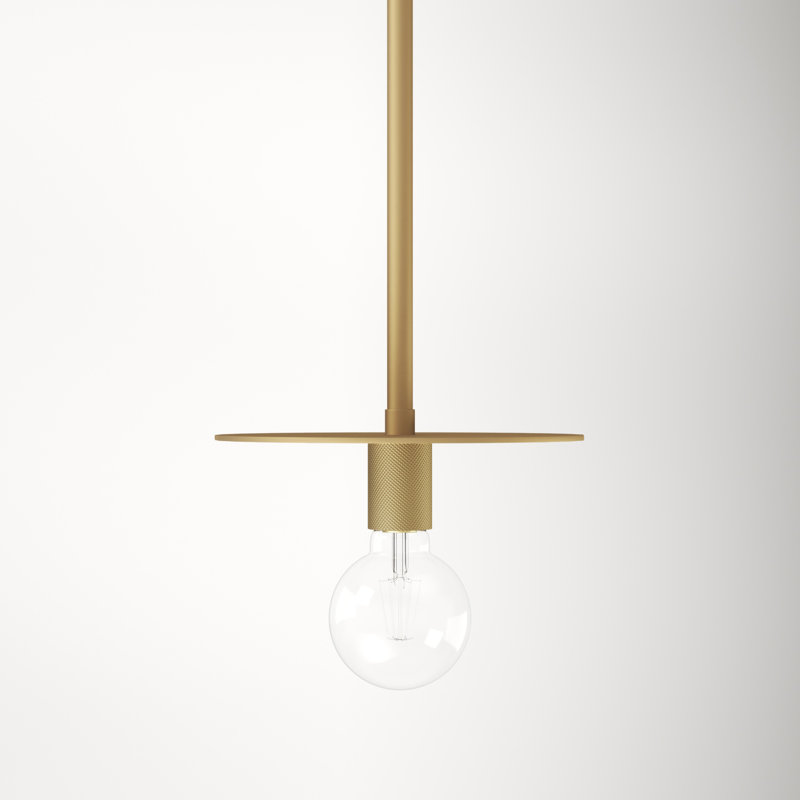 Sawvel 1 - Light Single Bulb Pendant, Vintage Brass