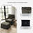 Upholstered Skirted Swivel Accent Chair with Storage Ottoman (Set of 2)-735102244-735102299-735102290
