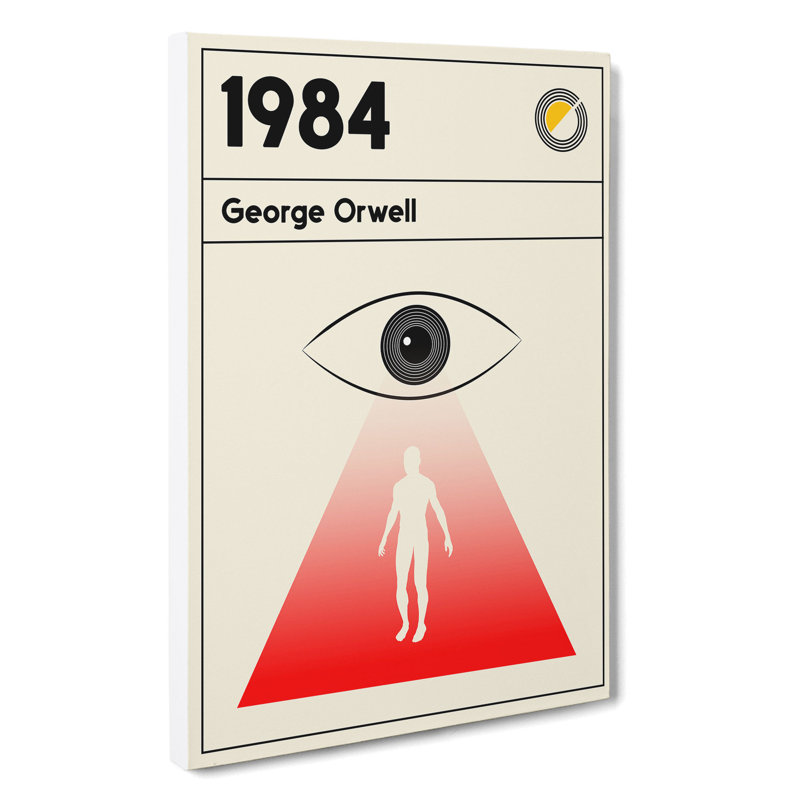 Book Cover 1984 George Orwell - Wrapped Canvas Print, 60cm H x 40cm W x 3cm D