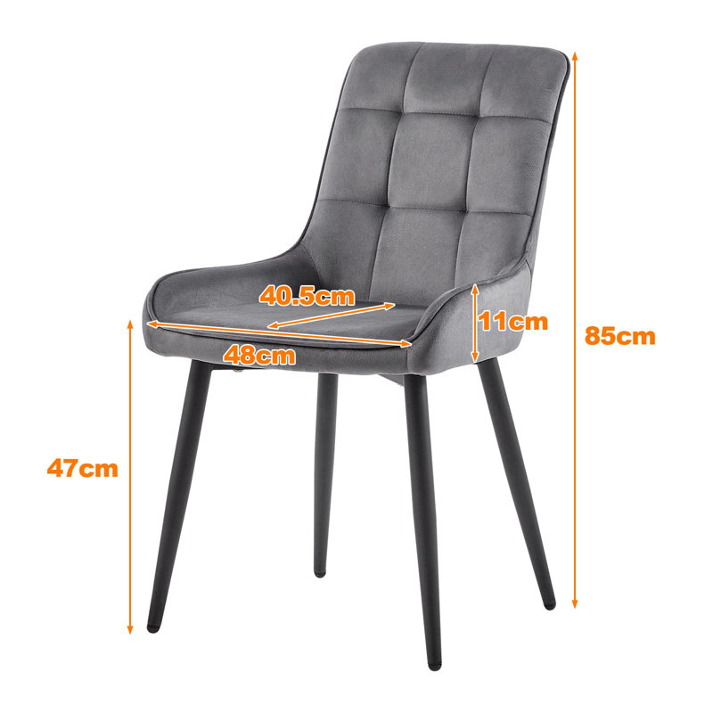 Ajooni Velvet Upholstered Dining Chair