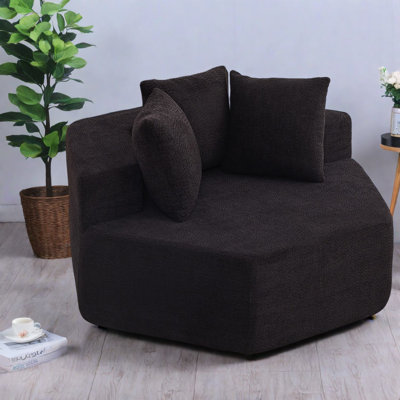 Chaises d'appoint modernes et modulaires, ressorts en mousse chenille, salon hexagonal pour la maison