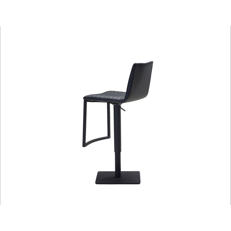 Raven Swivel Upholstered Adjustable Height Counter Stool, Black