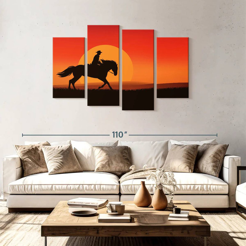 Silhouette de cowboy Lelar Sunset