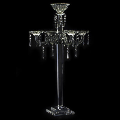 35'' H Crystal Floor Candelabra
