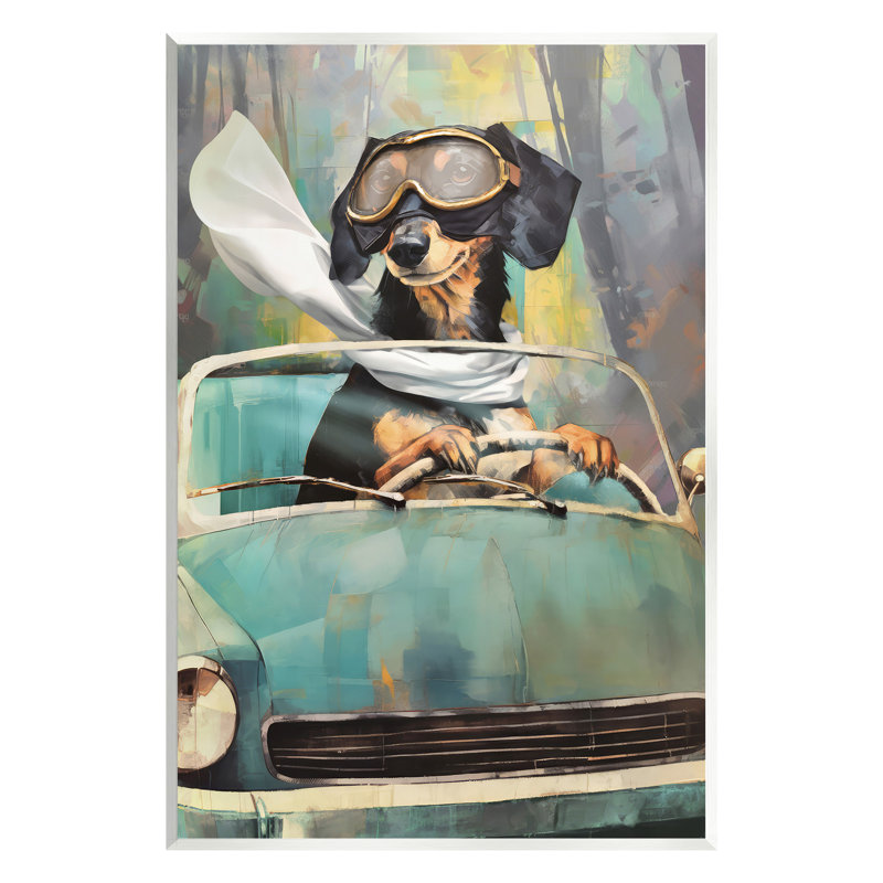 «Dog on Joy Ride» par Enrico McGarrigle, H 15 po x l 10 po