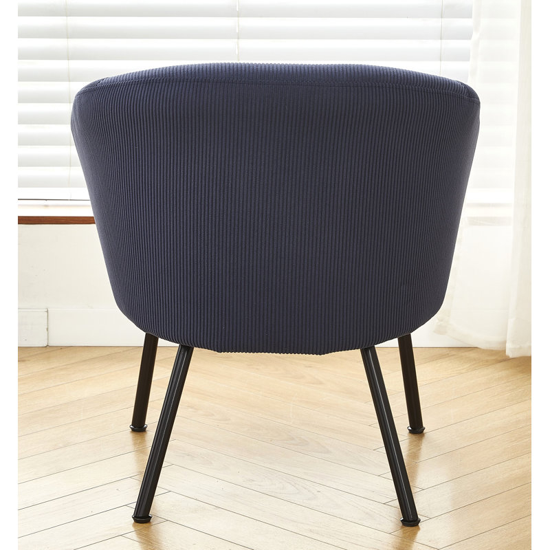 30.12'' Height corduroy armchair, Navy Corduroy