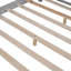 Lit plateforme en bois avec tête de lit à DEL et garde-corps intégrés-1900240706