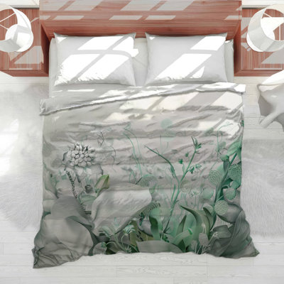 Botanical Floral Cotton Blend Comforter