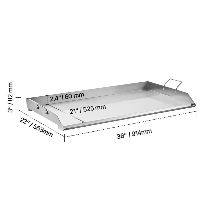 Stainless Steel Grill Pan, 91.4cm x 53.3cm