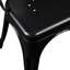 Ensemble de quatre chaises d'appoint en acier noir