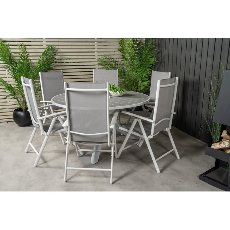 Akia 6 - Person Patio Dining Set with Round Table