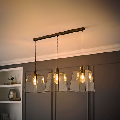 3 - Light Brushed Brass Pendant