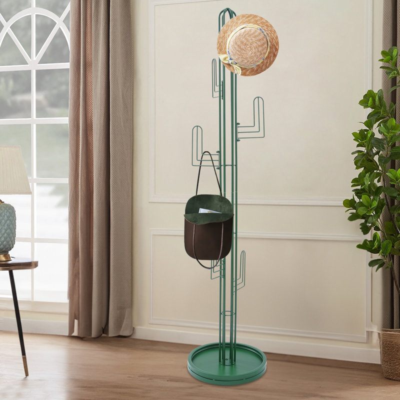 Porte-vêtements 68,9 po en forme de cactus, Vert