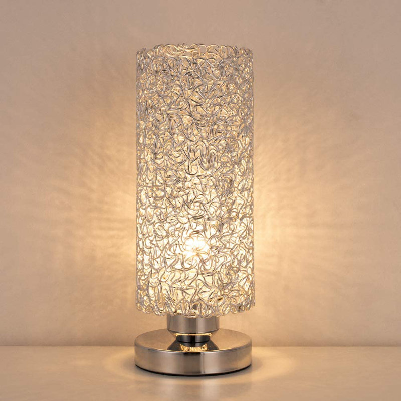 Lampe de table argentée 10,6 po