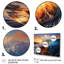 «Blue and Orange Sunrise Waves I» - art mural vagues côtières-634617171-634617177
