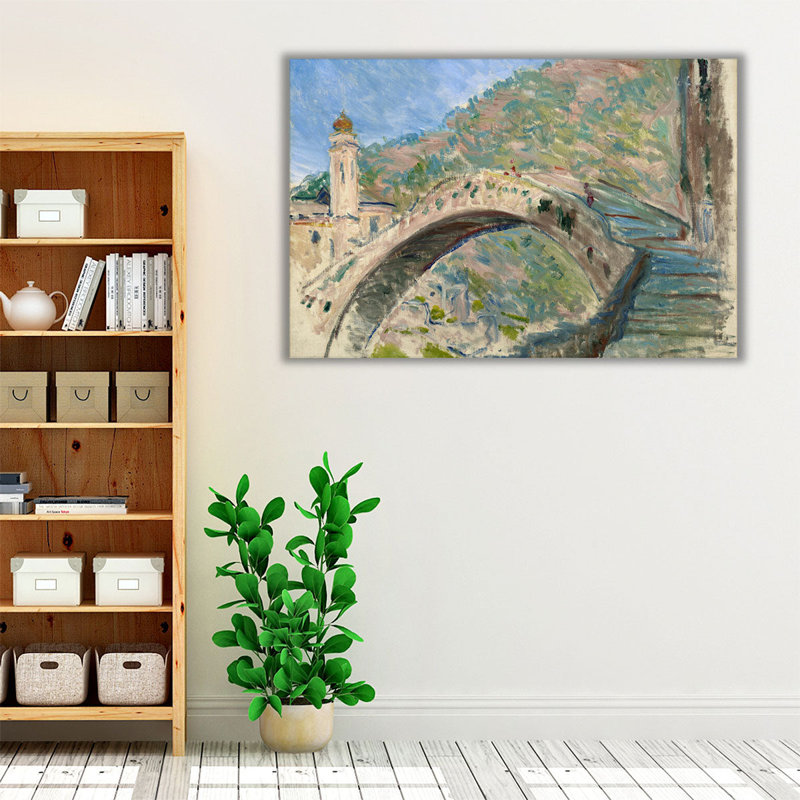 Pont à Dolceacqua, 1884 - reproduction d'art sur toile, H 12 po x l 18 po