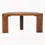 Table basse demi-lune en chêne ambré