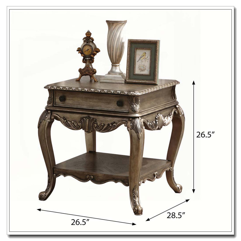 Vintage Oak Rectangular End Table