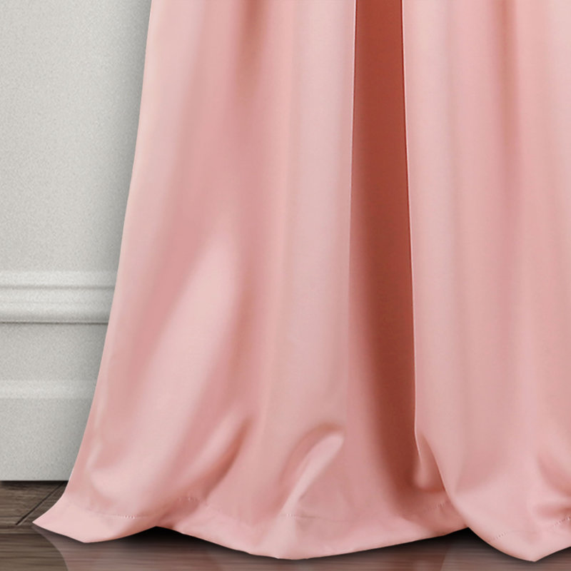 Insulated Blackout Curtain Pair, 52"W x 84"L, Pink