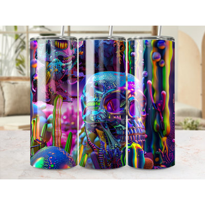 Choose Handmade Tumblers 591ml Vacuum Insulated Stainless Steel (18/8) Travel Tumbler with Straw