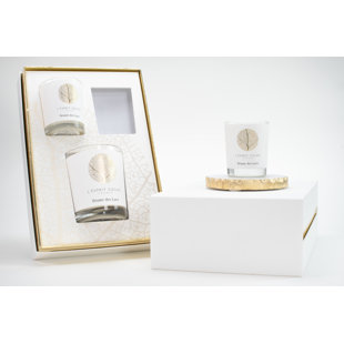 Unscented Jar Candle with Glass Holder