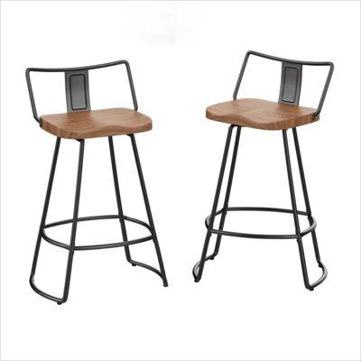 Privett Swivel Counter Stool with Steel Frame