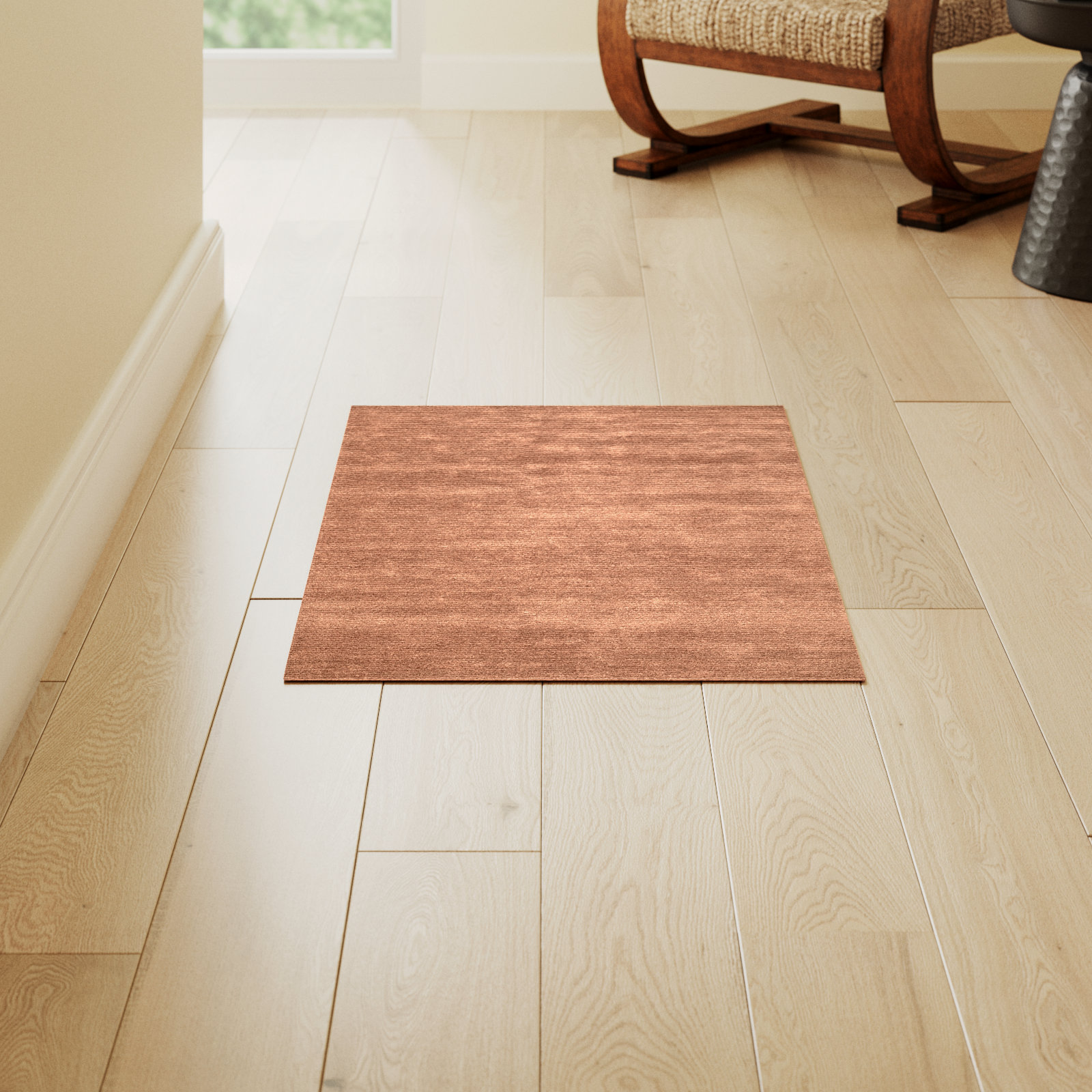 Cliona Solid Hand-Tufted Wool Jute Rug, Rectangle 2' x 3'