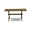 Ensemble de table de cuisine 7 pièces comprenant une table à manger rectangulaire avec pattes en X et 6 chaises de salle à manger Parson en tissu lin bleu.-473176361
