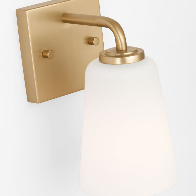 Petit meuble-lavabo Miles de génération Lighting , Laiton satiné, Blanc