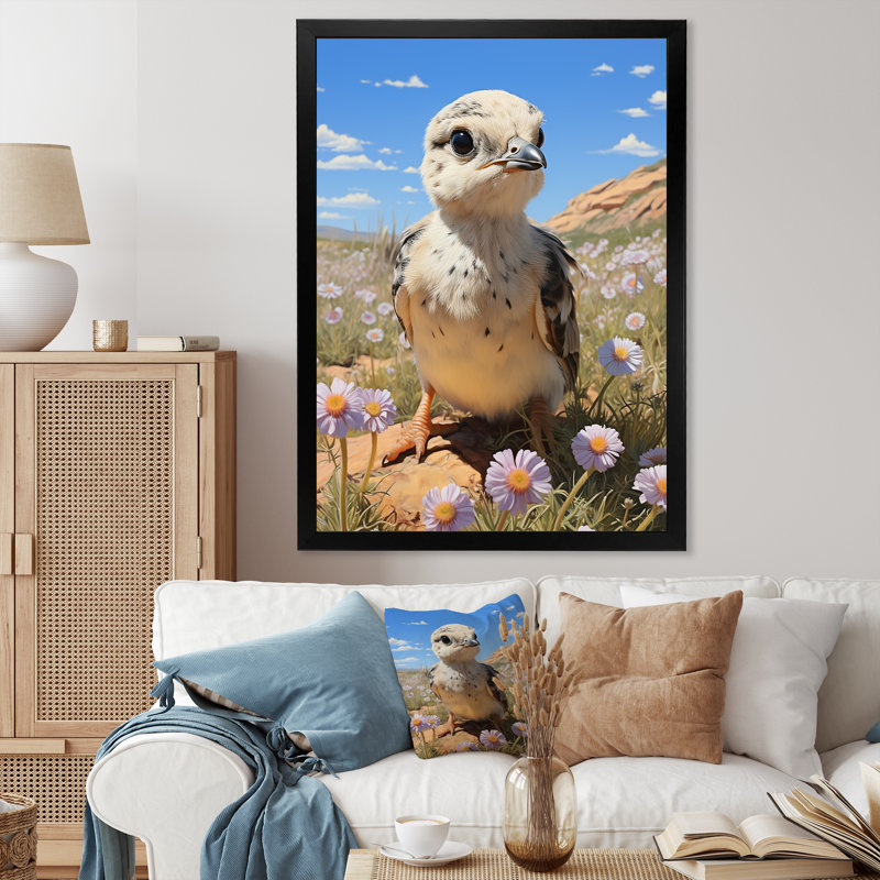 Art floral sur toile paysage campagne, Cadre simple noir, H 20 po x l 12 po x P 1 po