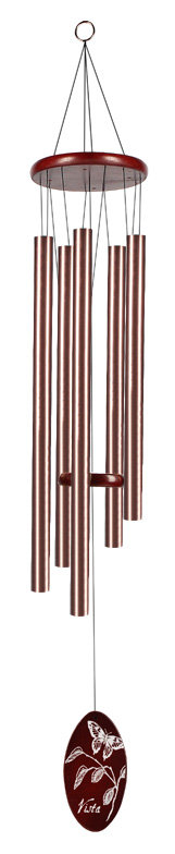 Carillon Papillion Butterfly, H 36 po x l 5 po x P 5 po, Bronze