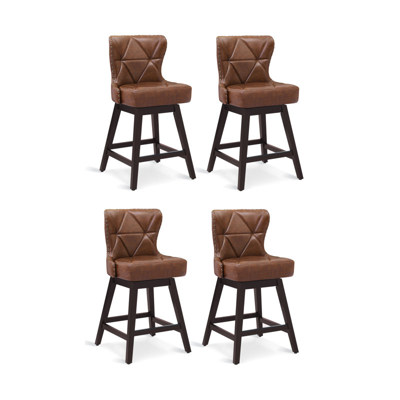 Tabouret de comptoir pivotant de 26 po Arabele, Brun