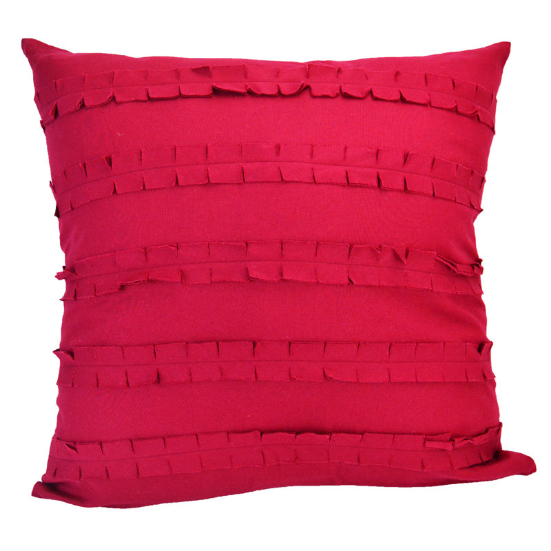 Housse et insert de coussin en coton rouge Dawson